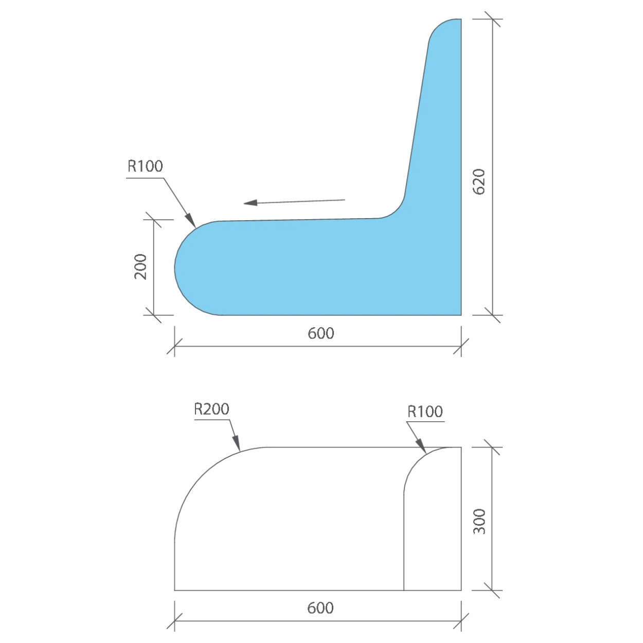 wedi Sanoasa Comoda Sitzelement Abschlusselement – rechts